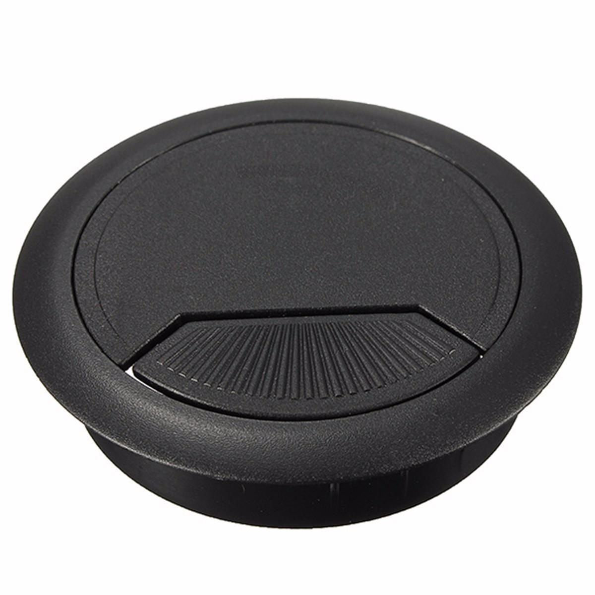 60mm Computer Desk Grommet Table Cable Wire Outlet Cord Plastic Hole Cover Cap