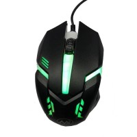 M6 7 Color Light Gaming Mouse - Black