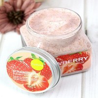 Wokali Strawberry Sherbet Body Scrub - 350 ML