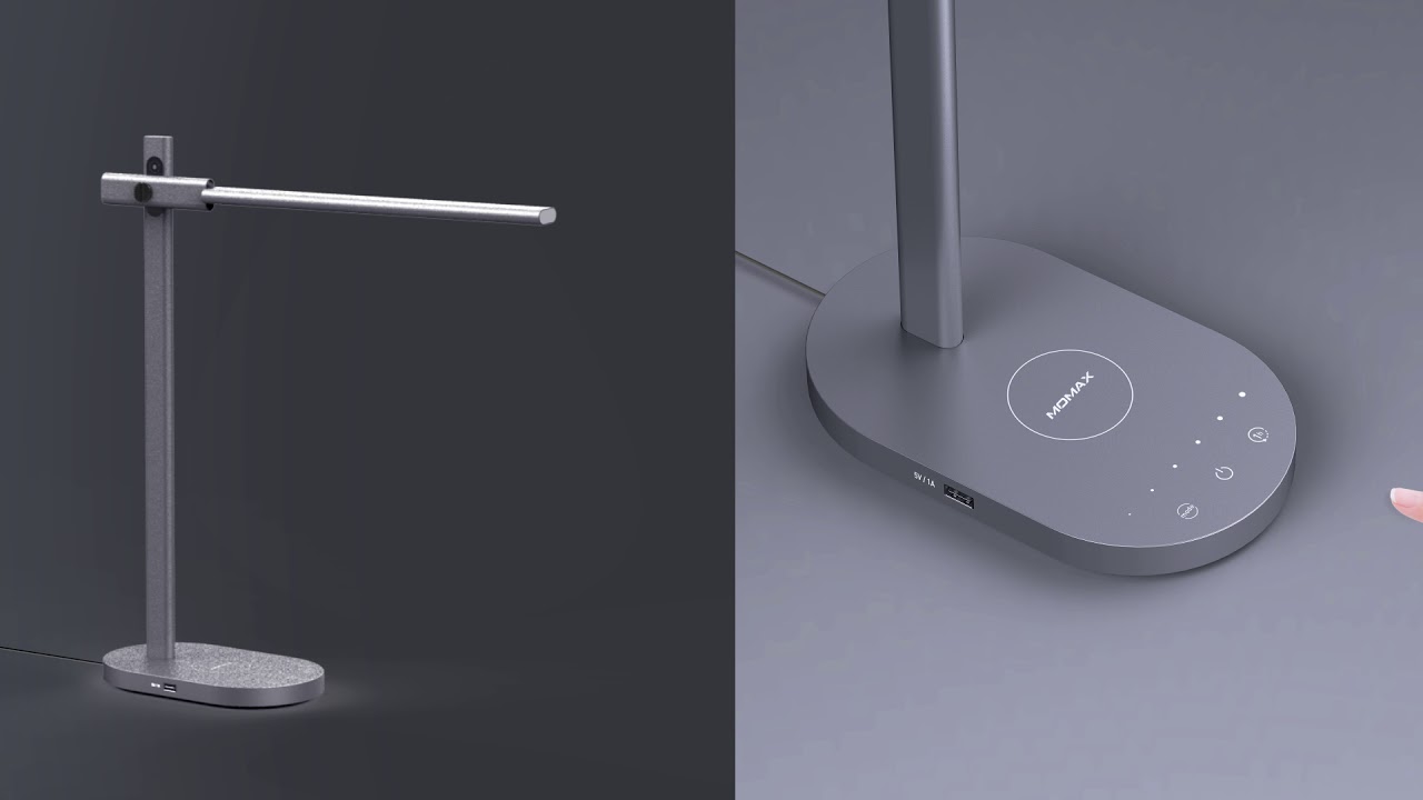 MOMAX Q.LED DESKTOP TABLE LIGHT WITH WIRELESS CHARGING BASE