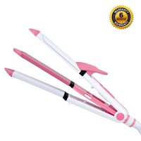 Kemei KM-1291 Professional 3in1 Hair Straightener Curler Crimper Iron